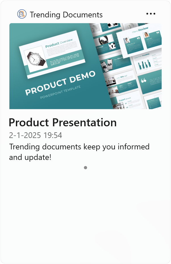 Trending documents widget